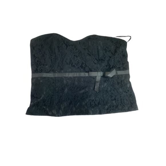 Country Club ChicLane Bryant Women's Corset-Style Lace Overlay Strapless Tops 24 - Picture 1 of 5